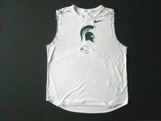 Lj Scott Game Worn & Signed Official Michigan State Spartans Nike Dri - Fit Shirt