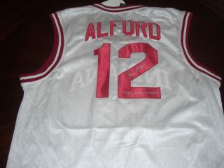 Steve Alford Indiana Hoosiers 1987 National Champs W/coa Signed Jersey