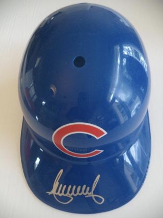 Arismendy Alcantara Chicago Cubs Signed Auto Souvenir Batting Helmet