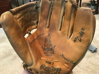 Mickey Mantle " Triple Crown Winner " 1957 Rawlings Mm 9 Baseball Glove