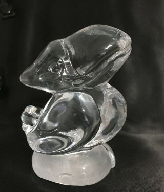 Fenton Art Glass Ku Jayhawk Figurine Clear Paperweight University Of Kansas Ncaa