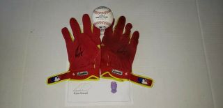 Ryan Howard Phillies Game Autograph Batting Gloves & Game Baseball