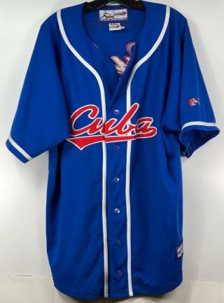 Batos Daring Cuba National Team Navy Blue Baseball Jersey Size Xl