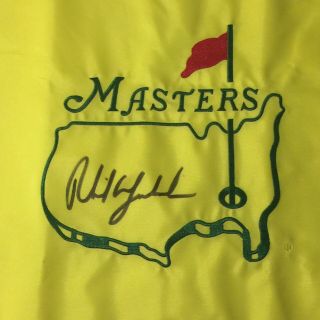Phil Mickelson Signed Undated Masters Augusta National Golf Pin Flag JSA PSA GTD 2