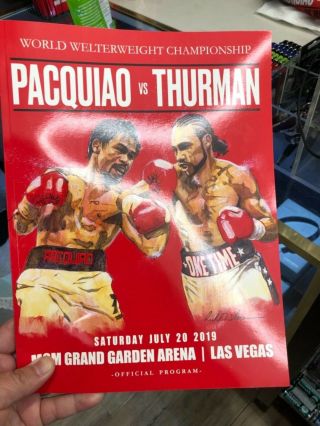 Manny Pac Man” Pacquiao Vs.  Keith Thurman Official Boxing Program Mayweather Ufc
