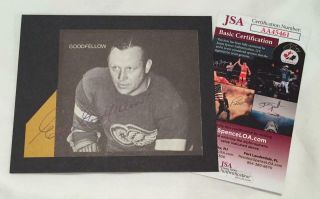 Ebbie Goodfellow - Detroit Red Wings Hof Signed / Autographed Photo Card Jsa