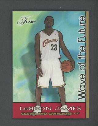 2003 - 04 Flair Wave Of The Future 1 Lebron James Cavaliers Rc Rookie