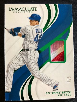 Anthony Rizzo 2019 Immaculate Mothers Day Game Patch 4/5 Cubs