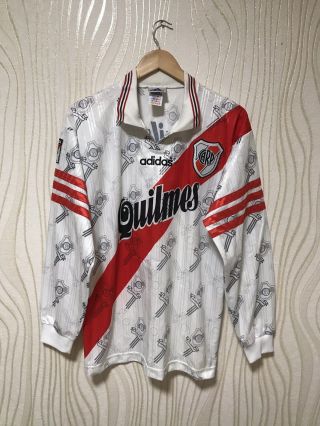 River Plate 1996 1997 1998 Home Football Soccer Shirt Jersey Long Sleeve Rare Vi