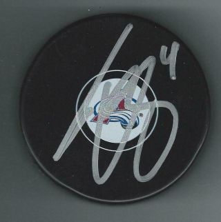 Tyson Barrie Signed Colorado Avalanche Puck Toronto Maple Leafs