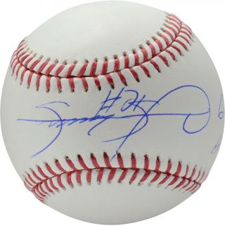 Sammy Sosa Chicago Cubs Autographed Baseball With " 609 Hr " Inscription