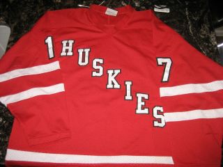 Game Worn/used Northern Illinois (niu) Hockey Jersey Strumberger Red