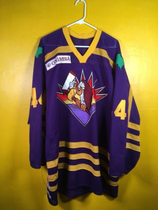 Rare 1998 El Paso Buzzards Hockey Jersey 44 Mark Costea Wphl 2xl W Fight Strap