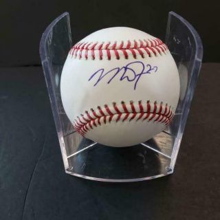 Mike Trout Signed Autograph Omlb Official Major League Baseball W/mlb Holo