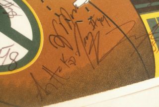 NFL Green Bay Packers Pennant Autograph,  Hand Signed By 8 Packers Players 5