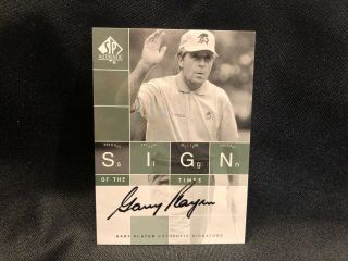 Gary Player Signed 2002 Sp Authentic Sign Of The Times Upper Deck Golf Card Stgp