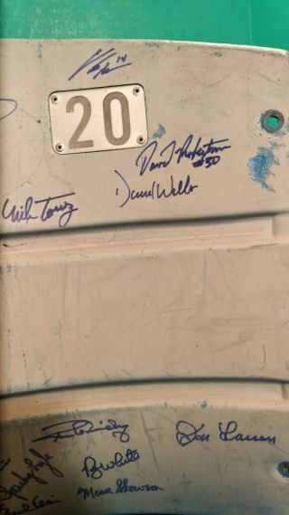Yankee Stadium Seat Back Signed By 23.  With Steiner LOA - Yankee rarity. 4