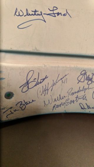 Yankee Stadium Seat Back Signed By 23.  With Steiner LOA - Yankee rarity. 5