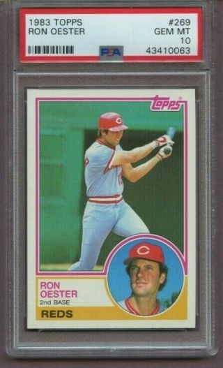 Psa 10 - 1983 Topps Baseball Ron Oester 269 Reds