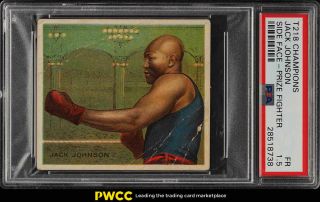 1910 T218 Champions Prize Fighter Jack Johnson Side Face Psa 1.  5 Pr (pwcc)