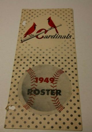 1949 St.  Louis Cardinals Roster Mlb Baseball Rare