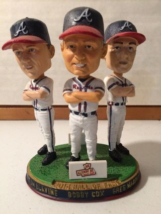 2014 Hall Of Fame Bobble Head Atlanta Braves Baseball Players Figurine