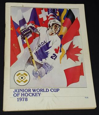 1978 World Junior Hockey Tournement Canada Vs Russia Program Gretzky 16 Year Old