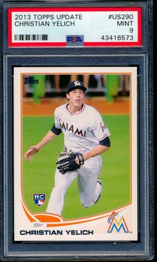 2013 Topps Update Us290 Christian Yelich Rc Rookie Psa 9 6573
