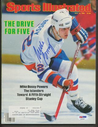 Mike Bossy Islanders Signed 5/14/84 Sports Illustrated Auto Psa/dna Ae12271
