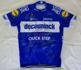 2019 Deceuninck Quickstep Team Signed Cycling Jersey Alaphilippe,  25 Proof