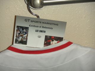 Lee Smith Chicago Cubs Signed Baseball Jersey GT Sports Certified Sz XL 4