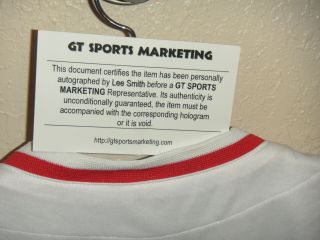 Lee Smith Chicago Cubs Signed Baseball Jersey GT Sports Certified Sz XL 5