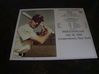 Philadelphia Phillies - - - Richie Ashburn - - - Induction Day Photo - - - 8x10 - - - 1995 - - - Htf
