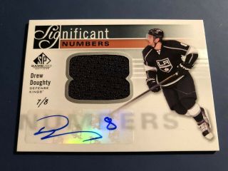 Drew Doughty La Kings 2011/12 Sp Game Significant Numbers Auto Relic 7/8