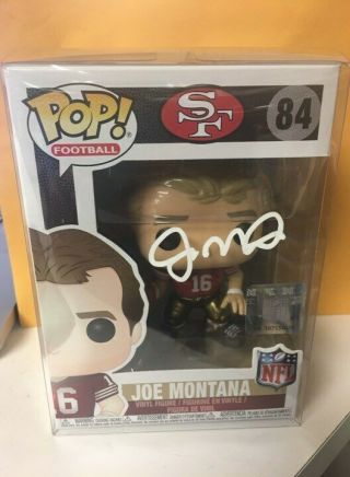 San Francisco 49ers Joe Montana Autographed Funko Pop 84 Beckett Cert.