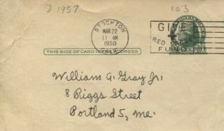 Bill Meyer autographed vintage 1950 Govt.  Postcard - Pirates D: 1957 2