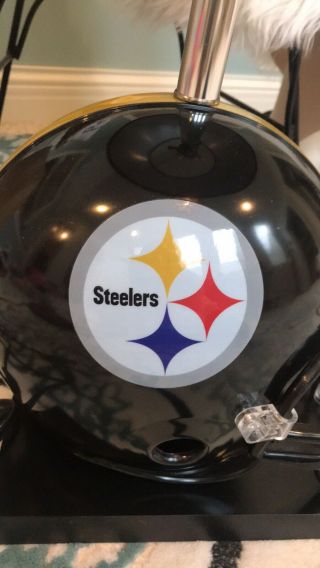 Pittsburgh Steelers Mounted Full Size Football Helmet NFL Lamp RARE 3