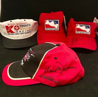 1993 Nigel Mansel Indy Car Champ Cap,  Autographed Irl Unser Jr,  Dismore,  Ray
