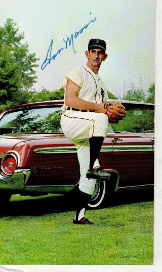 Vintage Detroit Tigers Don Mossi Autograph/auto/signed Photo Postcard