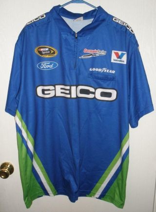 Casey Mears 13 Geico Germain Racing Race Team Pit Crew Shirt Ford 2xl Xxl