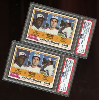 (2) 1981 Topps Baseball Tim Raines Rookie 479 Cards Psa 8
