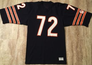 80s Vintage William “The Fridge” Perry Chicago Bears Sand Knit Jersey M Rare 2