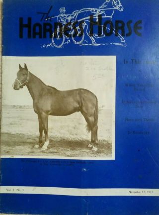 The Harness Horse 1937 Racing Publication Vol.  3 No.  3 Races Cart