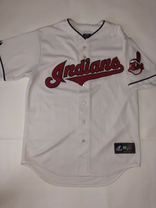 Cleveland Indians Majestic Jersey Size L Nameless Stitched With Cheif Wahoo