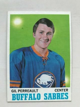 1970 - 71 Topps Hockey Card Gil Perreault Rc 131 Nm