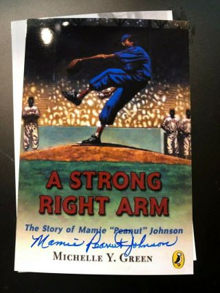 Mamie Peanut Johnson Negro League Baseball Signed Autographed Leagues Photo
