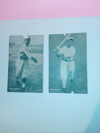Vintage Antique Exhibit Supply Co Baseball Cards Harry Heilman & Eddie Collins 2