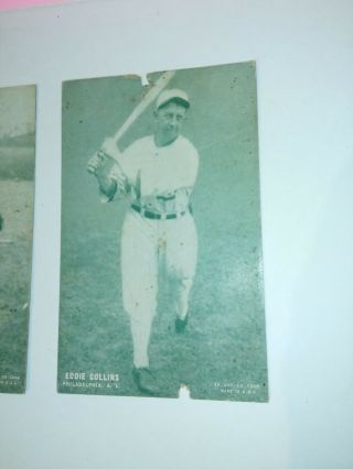 Vintage Antique Exhibit Supply Co Baseball Cards Harry Heilman & Eddie Collins 3