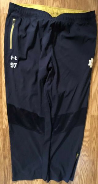 Notre Dame Football Team Issued Under Armour Pants 97 2xl