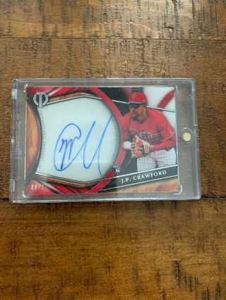 2018 Topps Tribute Jp Crawford Red Rookie Auto 8/10